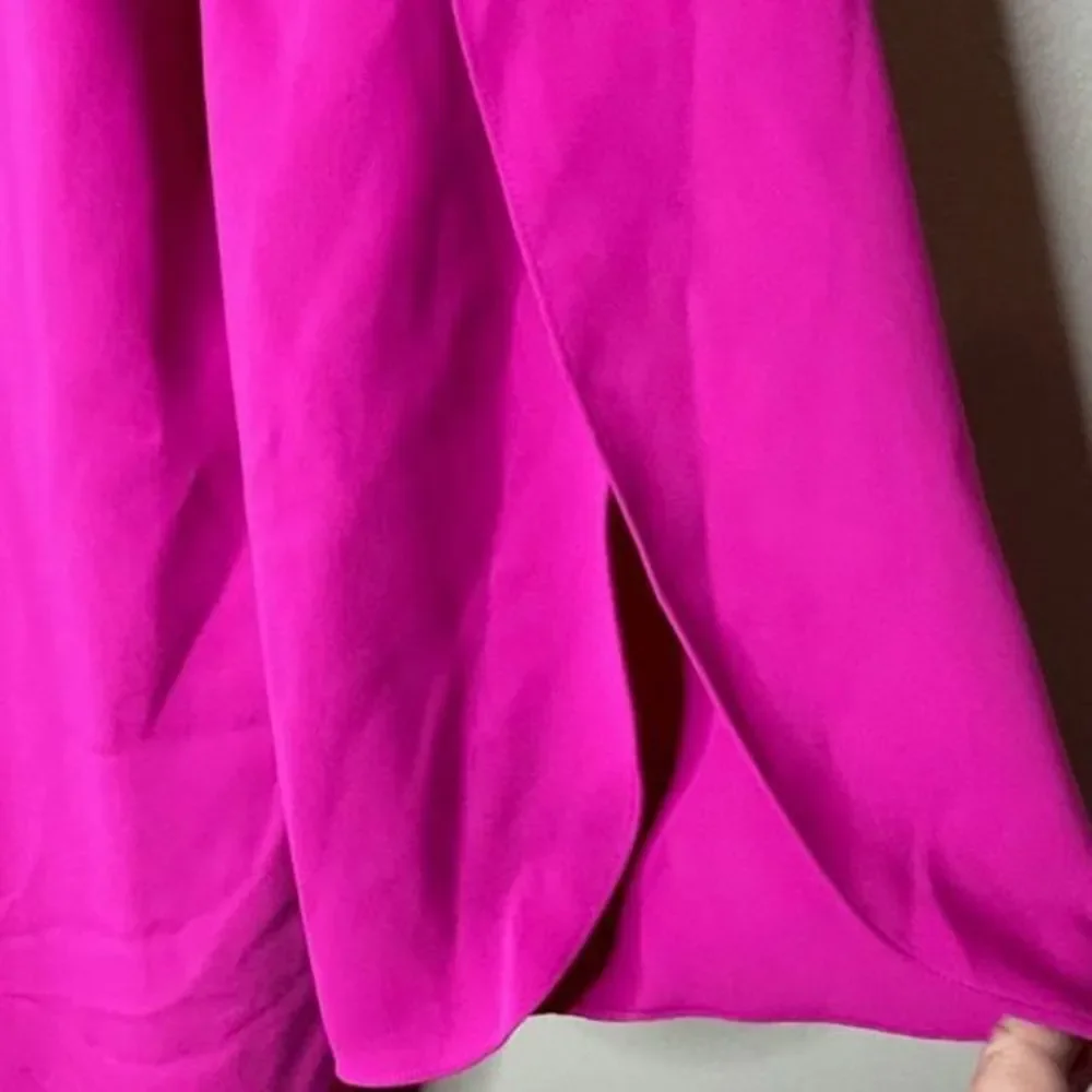 Trina Turk Hot Pink Long Sleeve Shift Dress - Picture 7 of 7